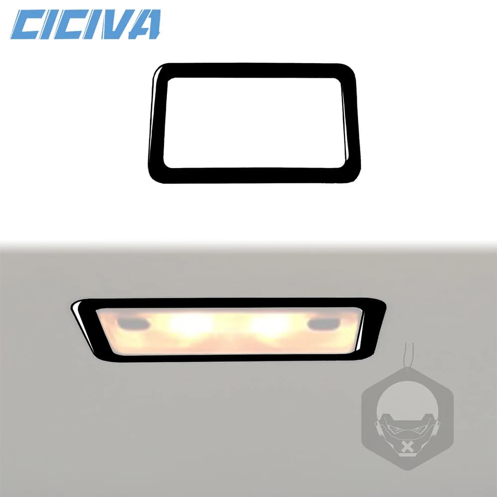 For Chevrolet Silverado LTZ 2007-2013 Piano Black Rear overhead light Panel Decoration Cover Car inside Trim Accessories Sticker