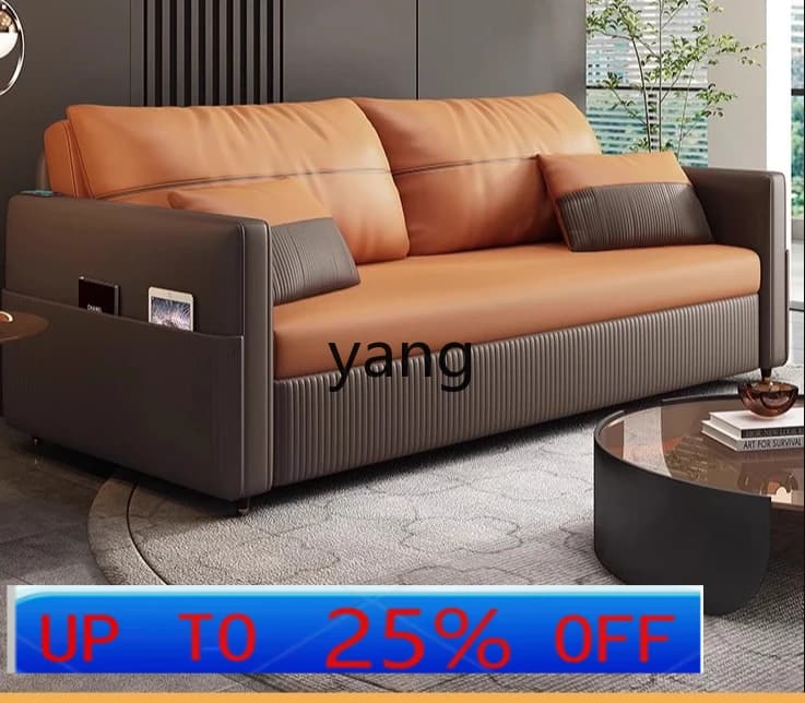 LMM modern small apartment living room sofa bed multi-functional foldable storage integrated dual-purpose