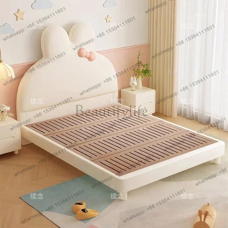 Modern Children Bed Bedroom Frame Children Single Headboards Design Wooden Massage Bed Sleeping Simple