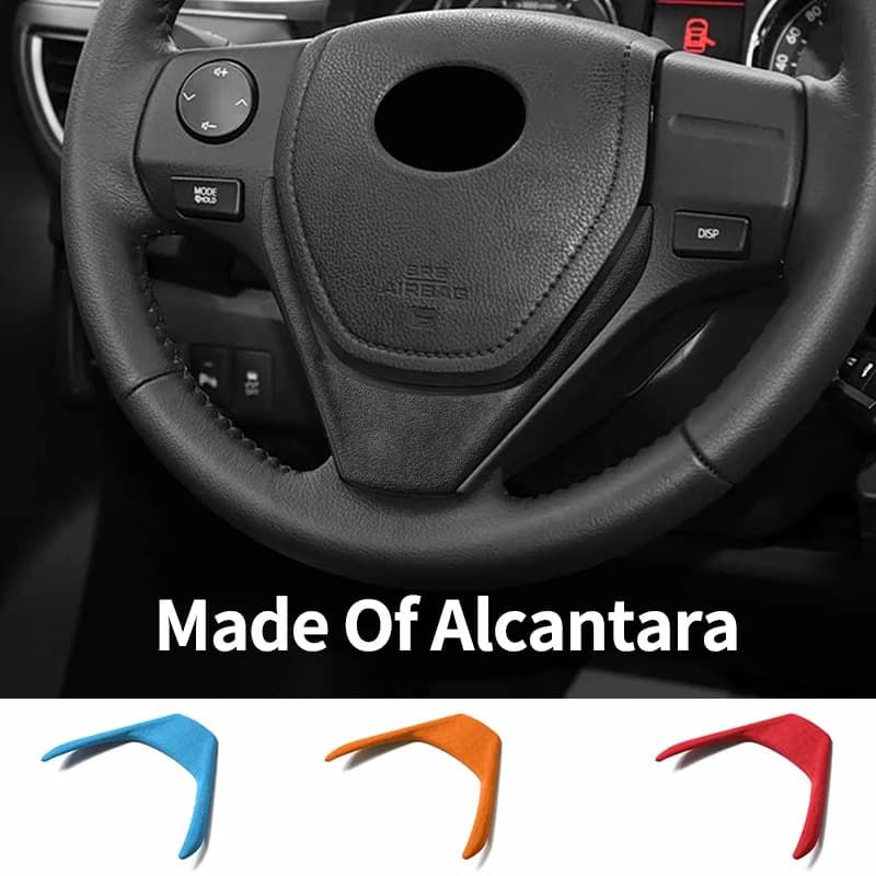 For Toyota RAV4 (2013-2018) Levin / Corolla (2014-2018) Made of Alcantara Steering Wheel Panel Boot Cover Car Interior Accessory