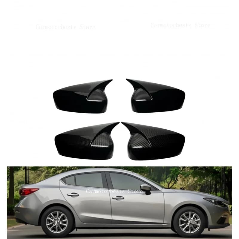 Car  Rearview Side Mirror Cover Fit For  Mazda Mazda3 BM 2014 2015 2016 2017 2018 2019  Wing Cap Rear View Case Trim