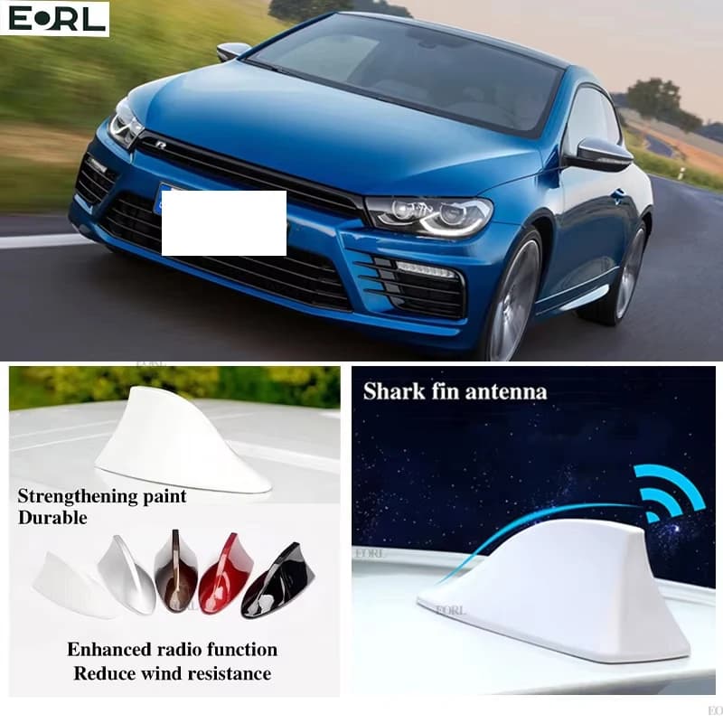 For VW Scirocco 2008~2017 Shark Fin Antenna FM Signal Super Aerials Amplifier Waterproof Signal Amplifier FM/AM Radio Aerials
