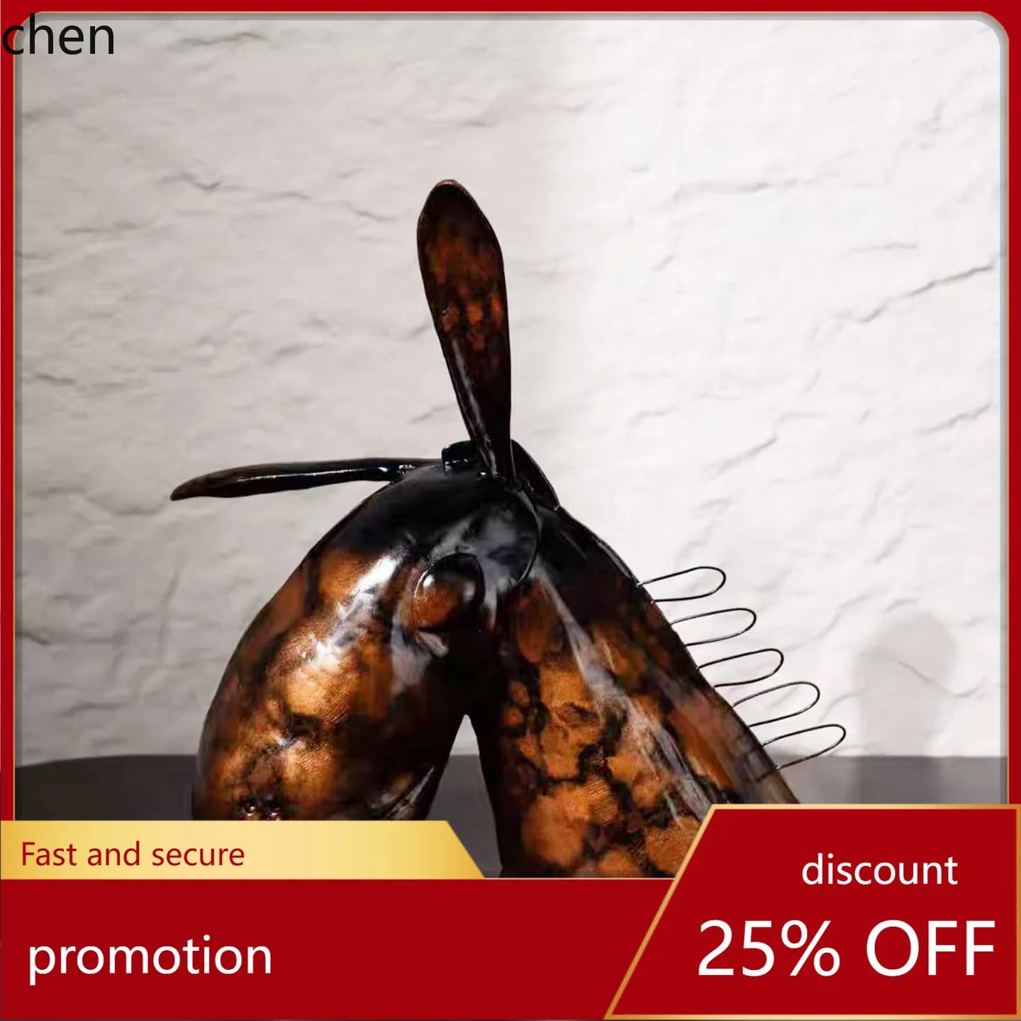 HT Modern Little Donkey Creative Animal Figurine Sculpture Model Room Living Room Coffee Table Desktop Art Decoration