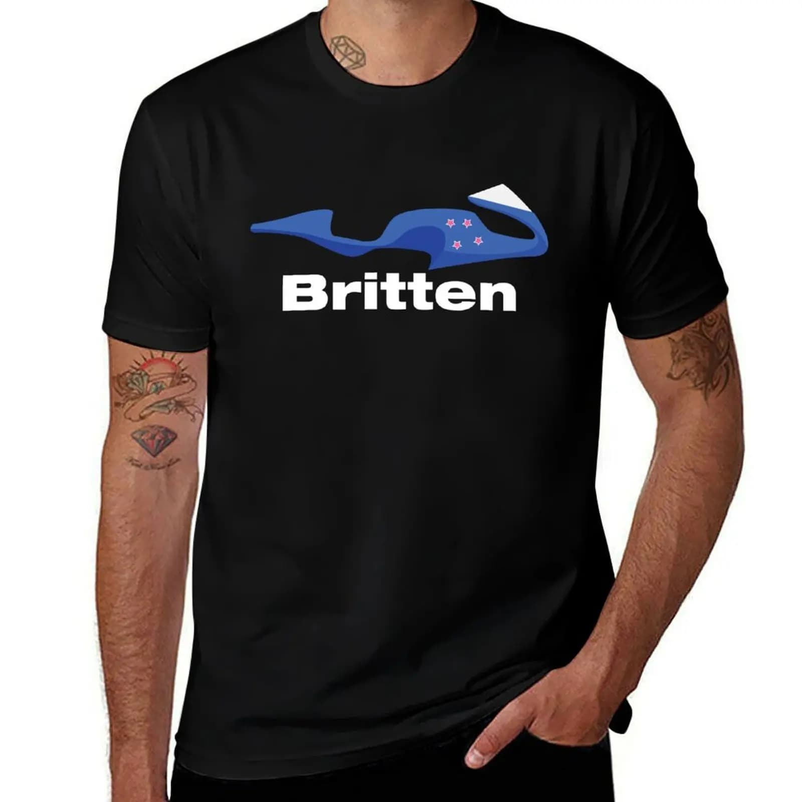 Britten V1000 - Top Fairing with Logo T-Shirt plain fashion shirts clothes Men's t-shirt