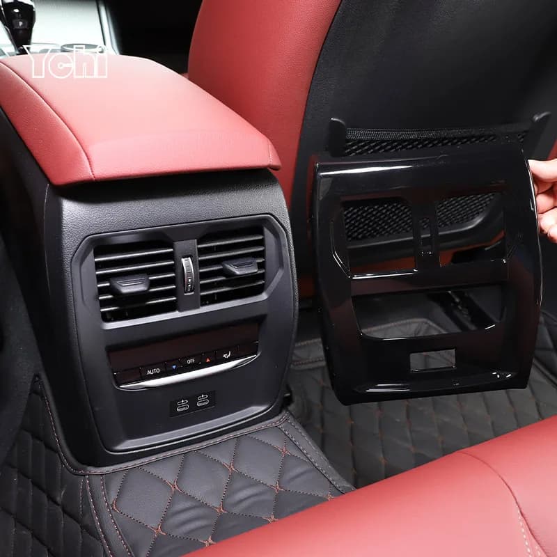 For BMW 4 Series M3 M4 G82 G22 G23 G26 2020+ ABS Carbon Fiber/Black Car Rear Air Vent Outlet Cover Trim Car Interior Accessorie