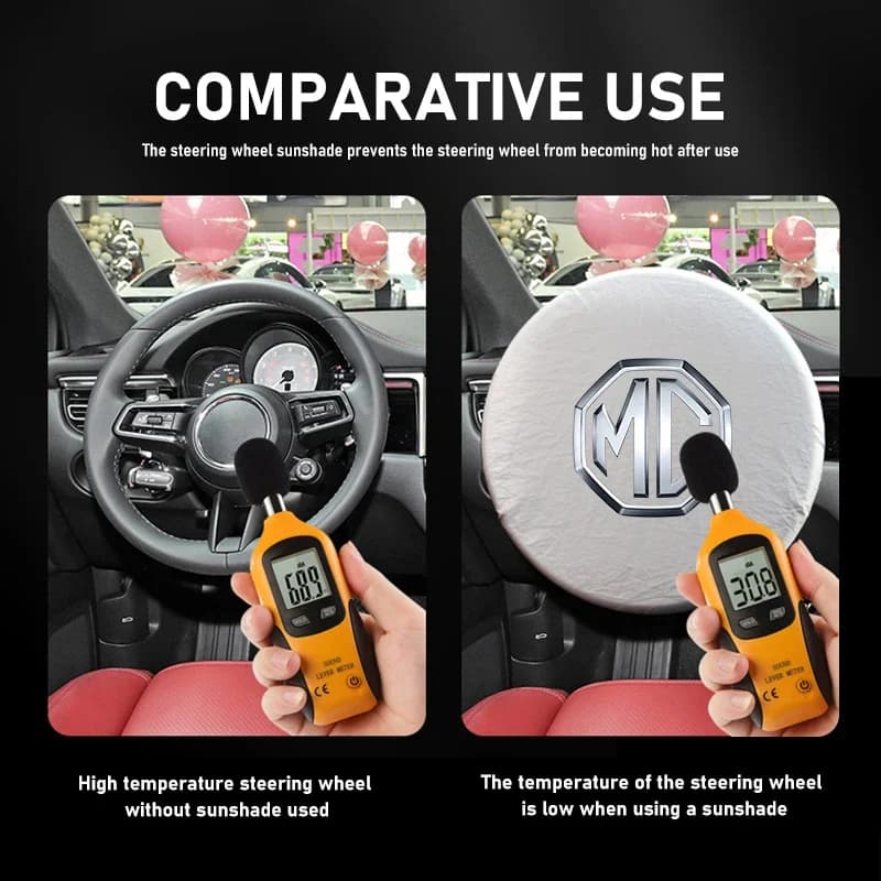 UV Block Steering Wheel Sun Visor Heat Protection Cover For MG6 MG5 ZS MG7 HS MG3 Hector GT GS