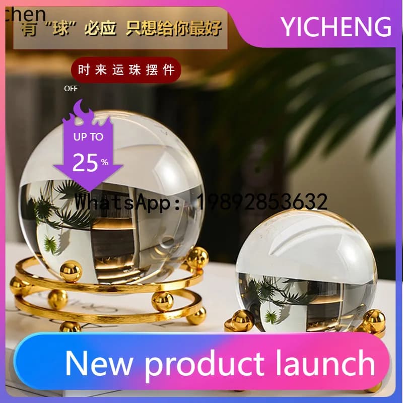 ZZ Crystal Feng Shui Ball Ornament - High-end Decoration for Living Room and Office, Gift and Decorative Craft