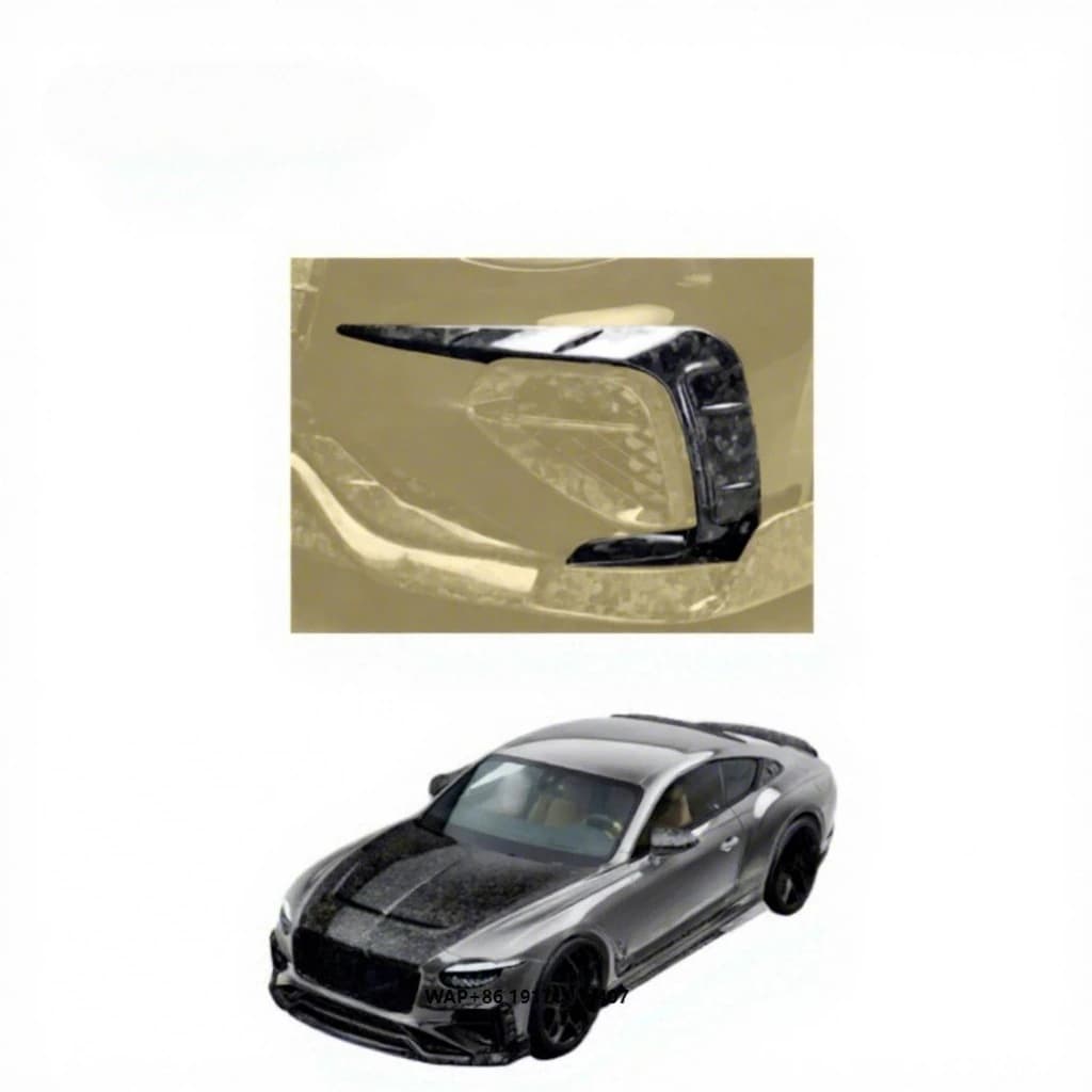 Msy Style Full Dry 3K Twill Glossy Carbon Fiber Forged Auto Parts Front Engine Hood Bonnet Air Knife New Fit Continental GT/GTC