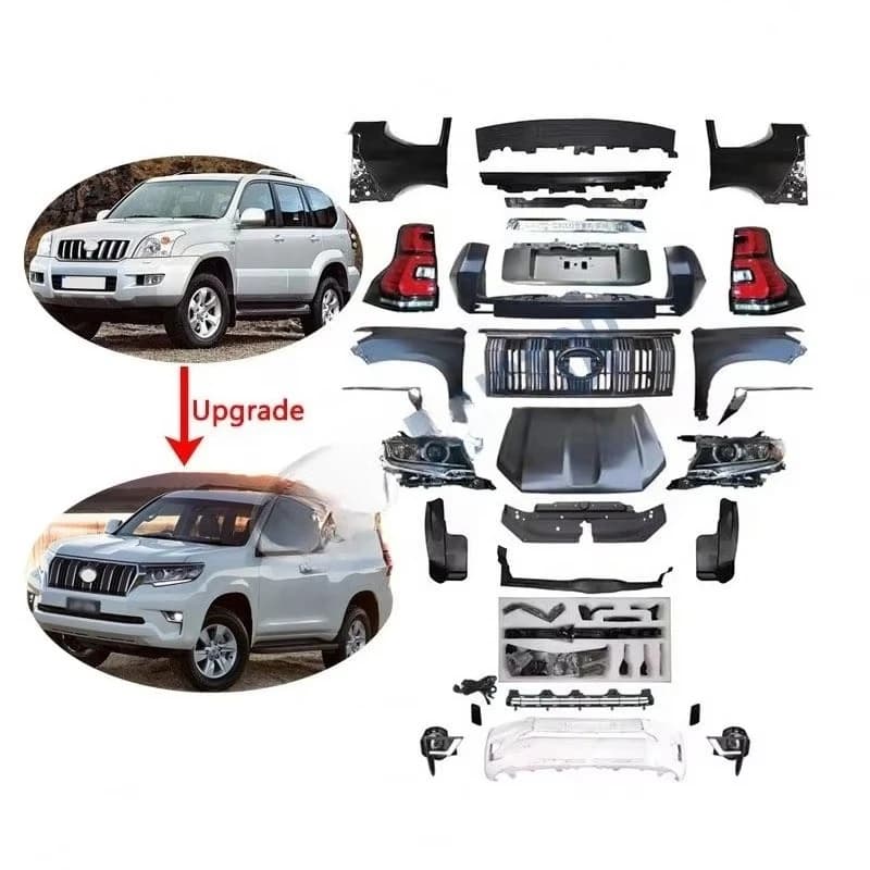 Car Accessories Facelift Bumper Modified Bodykit Upgrade Kit for Land Cruiser Prado LC120 2003-2009 Upgrade to LC150 2018
