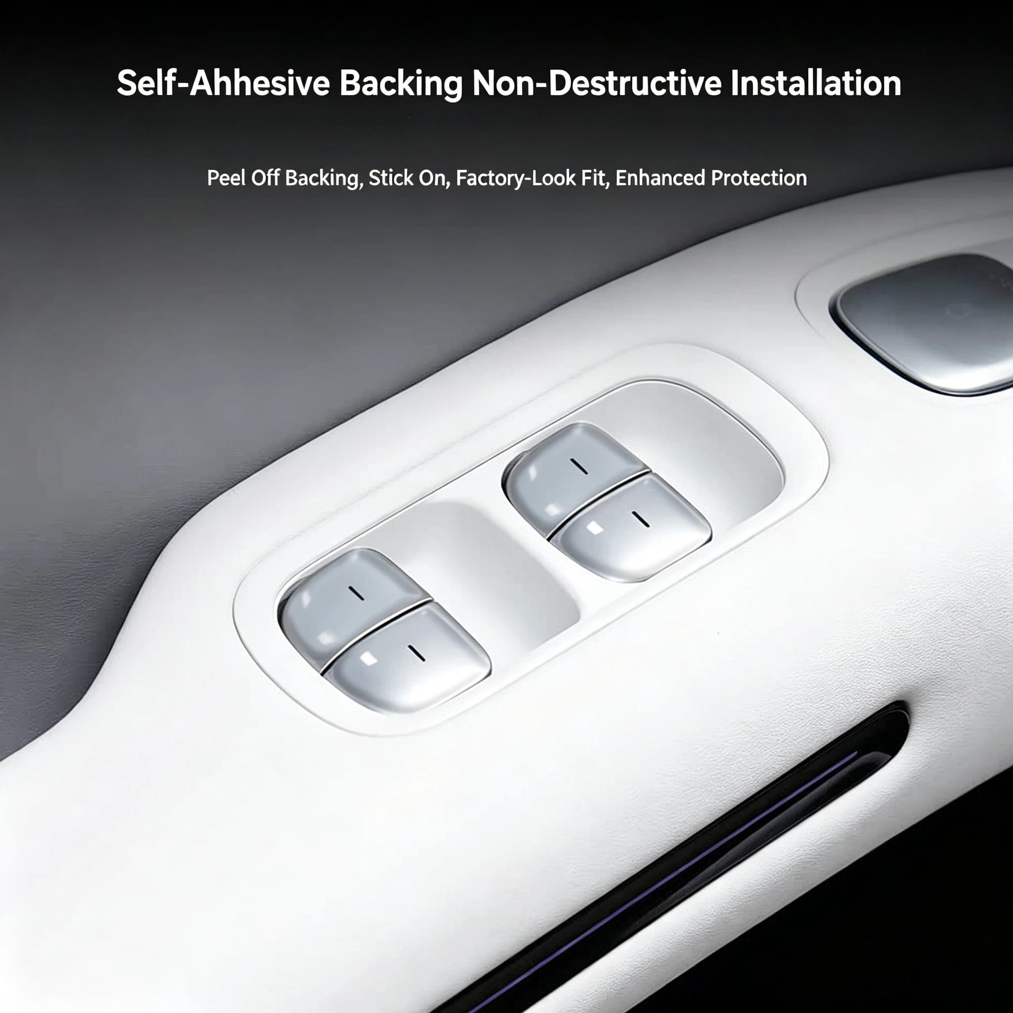 For 2026 Xpeng MONA L03 Window Switch Button Protective Stickers Car Anti-Scratch Anti-Fingerprint Control Button Protector