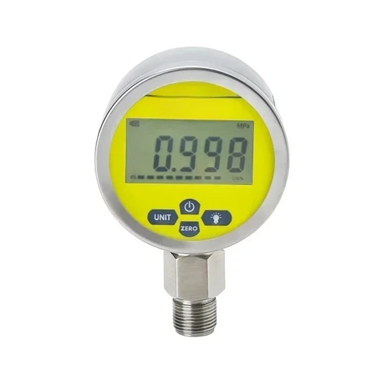 10000PSI Digital Pressure Gauge 80mm Diameter High Accuracy 0.4% FS Hydraulic Manometer 1/4'' NPT Thread