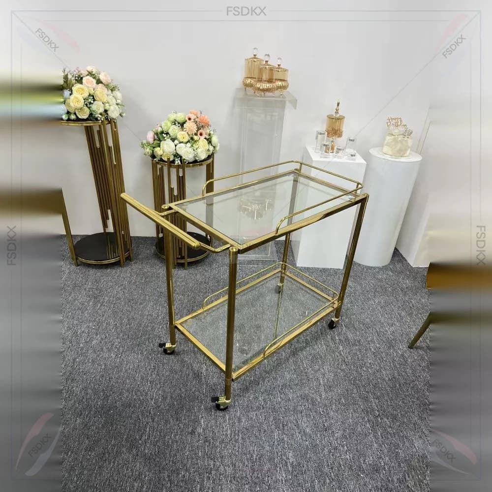 Luxury European Style Hotel Hand Cart Hotel Trolley Carts For Bar Hotel Restaurant Wedding Party Bar Cart Trolley .