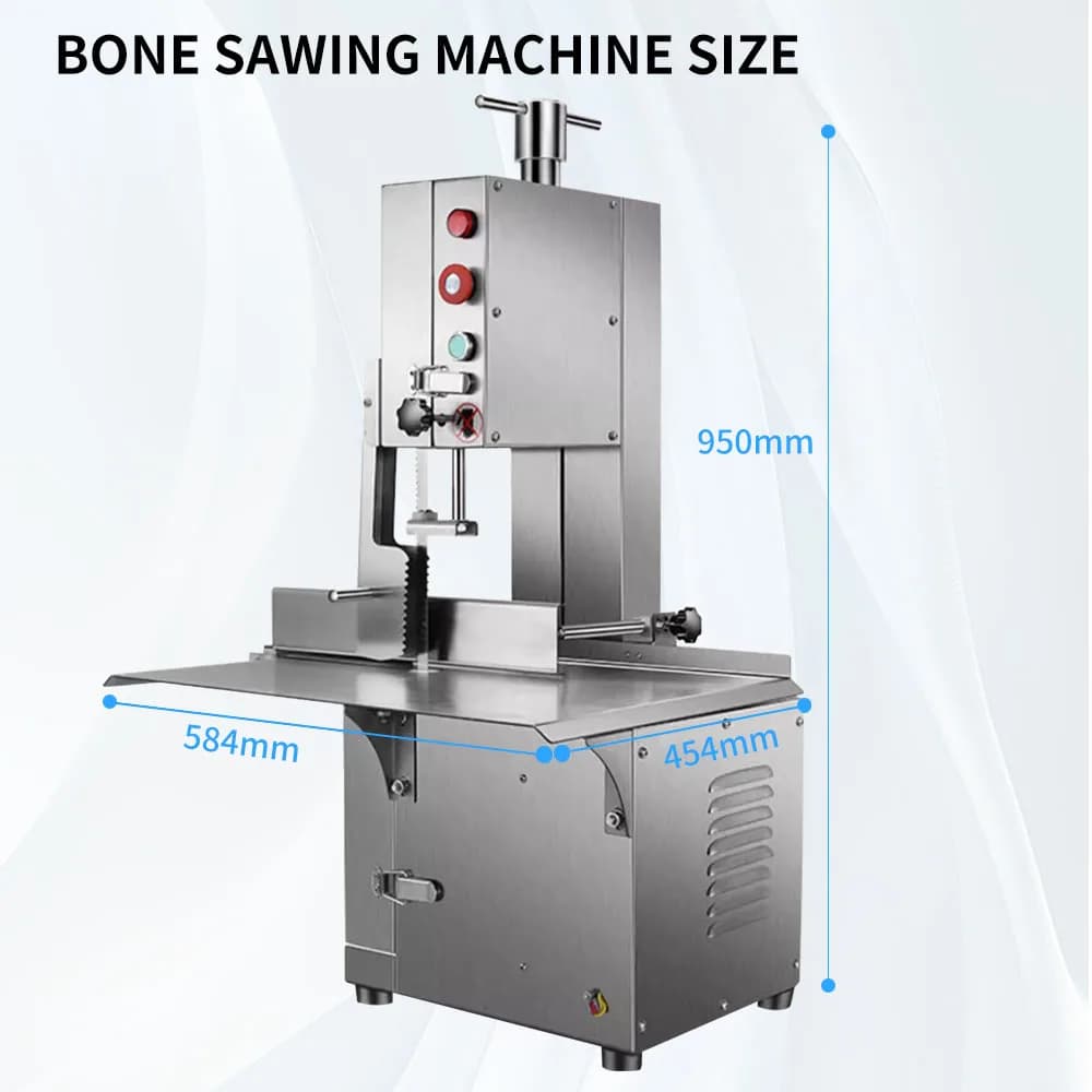 Efficient Band Saw Machine For Frozen Meat Cutting With Low-Maintenance High-Torque Bands