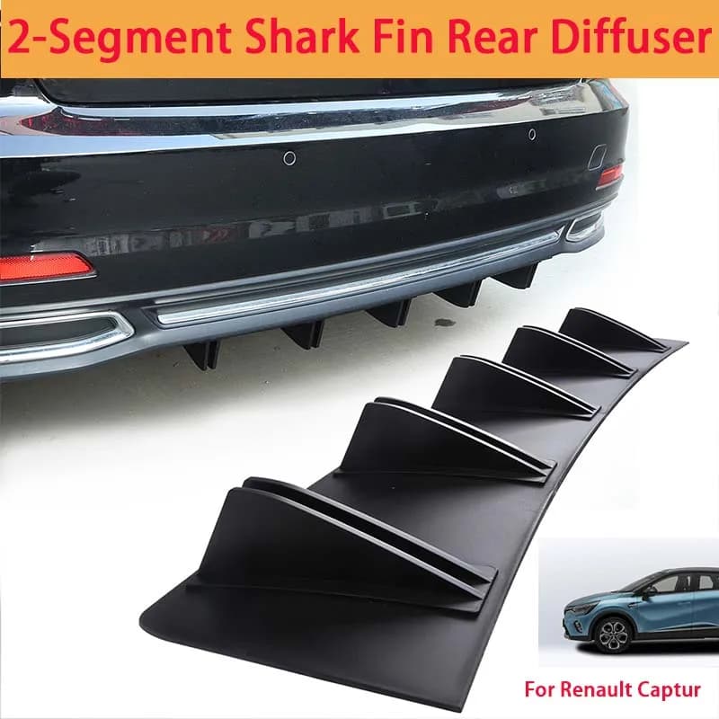 For Renault Captur Shark Fin Rear Diffuser Split Chassis Spoiler Auto Aerodynamic Parts Aerodynamic Modification