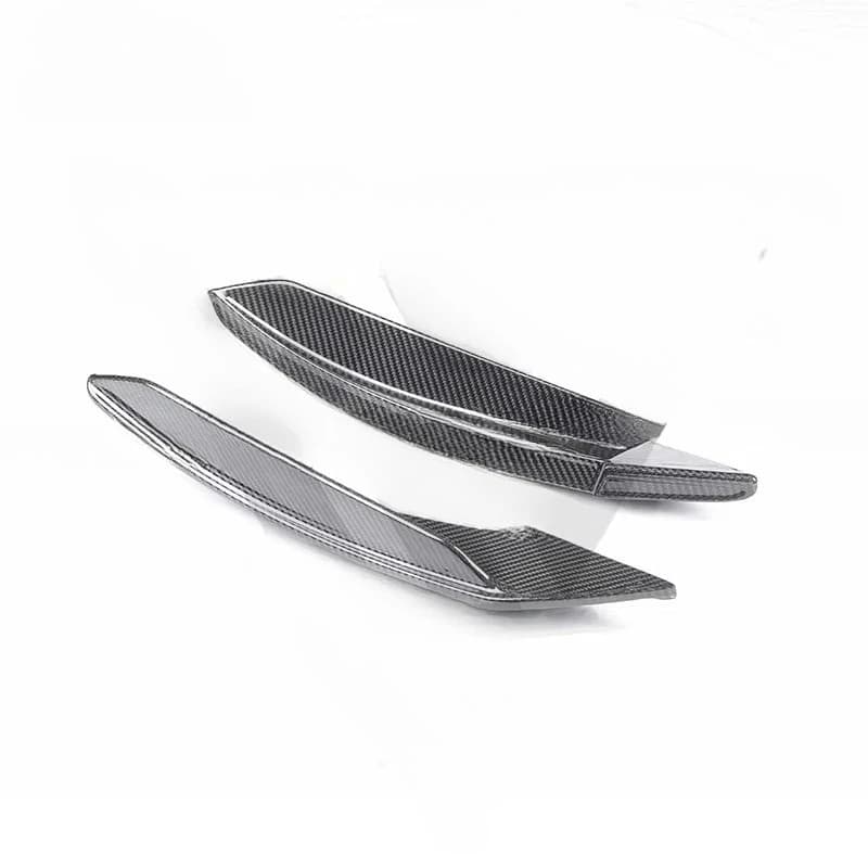 PT Style Dry Carbon Fiber Auto Accessories Front Bumper Front Canards for F8 Carbon Canards