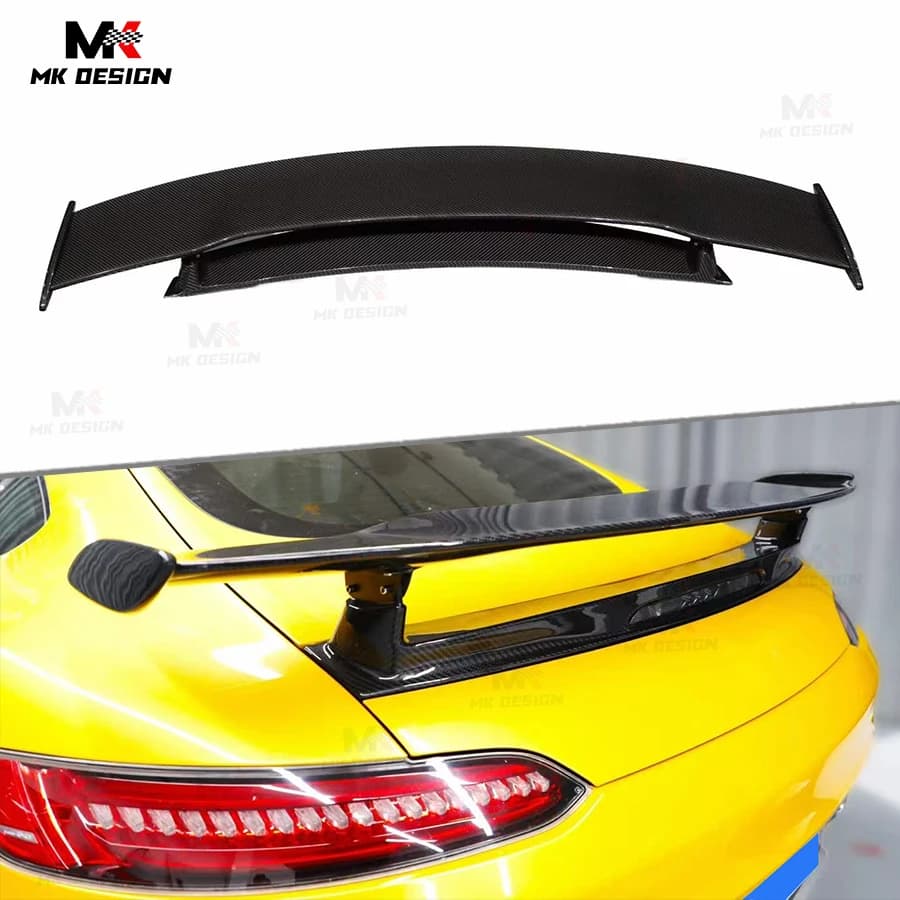 GTR Style Carbon Fiber Rear Wing for Mercedes AMG GT GTS C190 2 Doors Coupe 2015-2021 Rear Trunk Lip Spoiler Wing Body Kits
