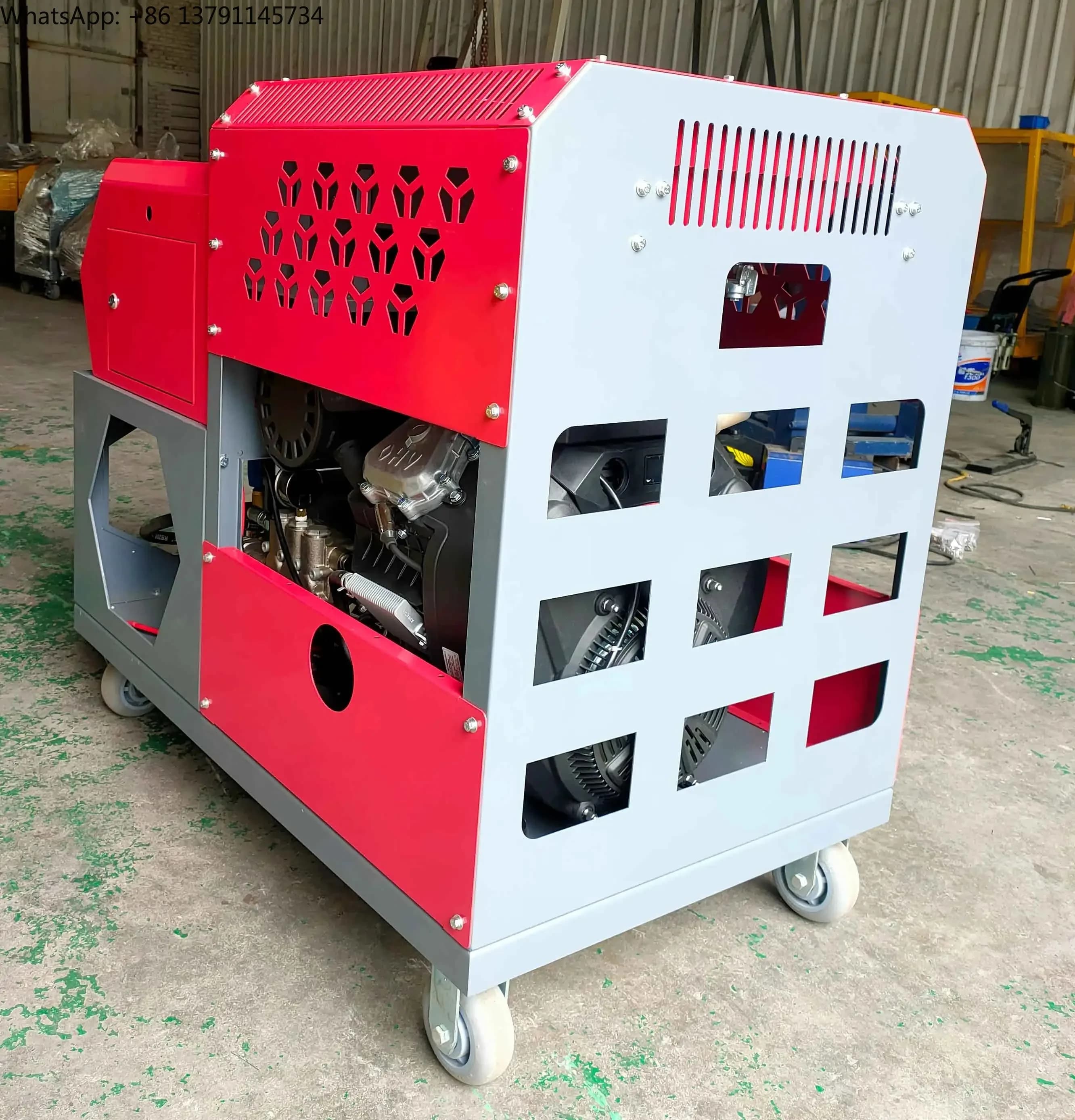 High Pressure Washer 37HP 85LPM Water Jetting Cleaner Dredge Sewer Cleaning Machine with Rotating Jetter Nozzles