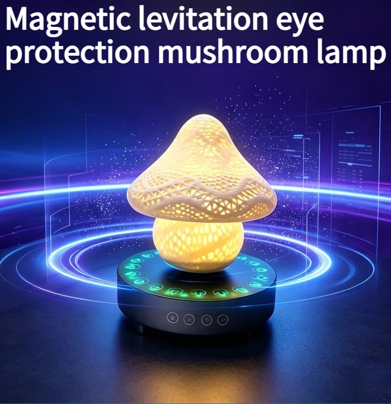 New Creative Maglev LED Eye Protection 3D Carving Mushroom Table Lamp Home Decoration Night Light Accessories Gifts