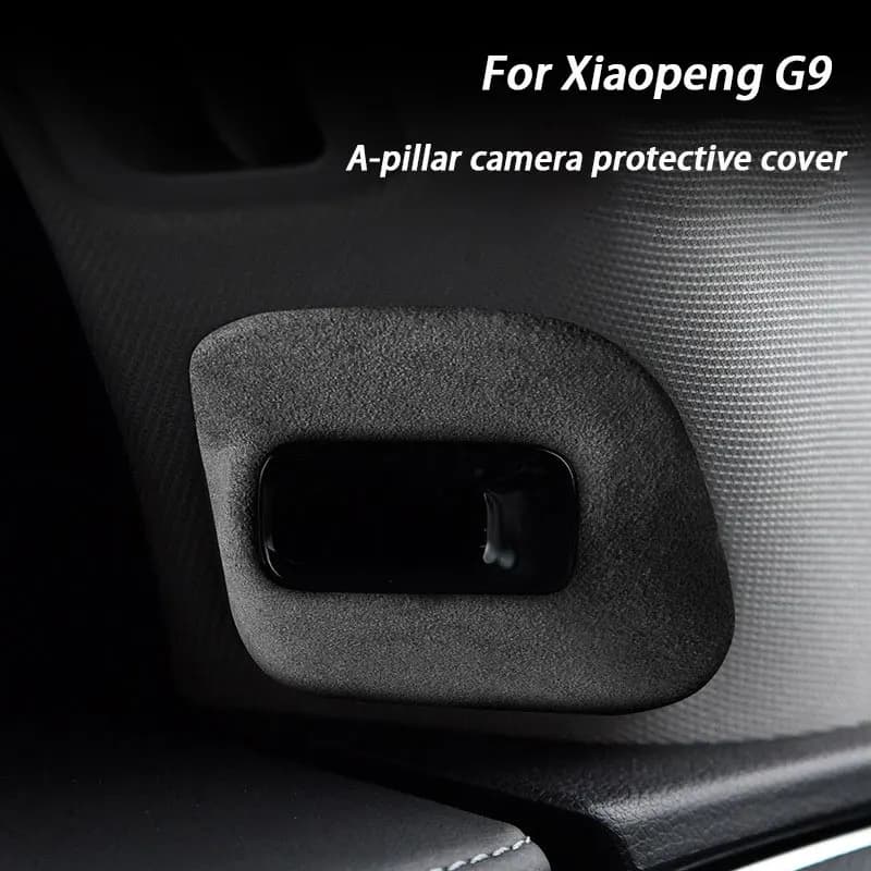 Suede Leather Car A-pillar Video Head Decorative Frame Sticker Accessories Modified For Xiaopeng Xpeng G9 2023 2024 2025