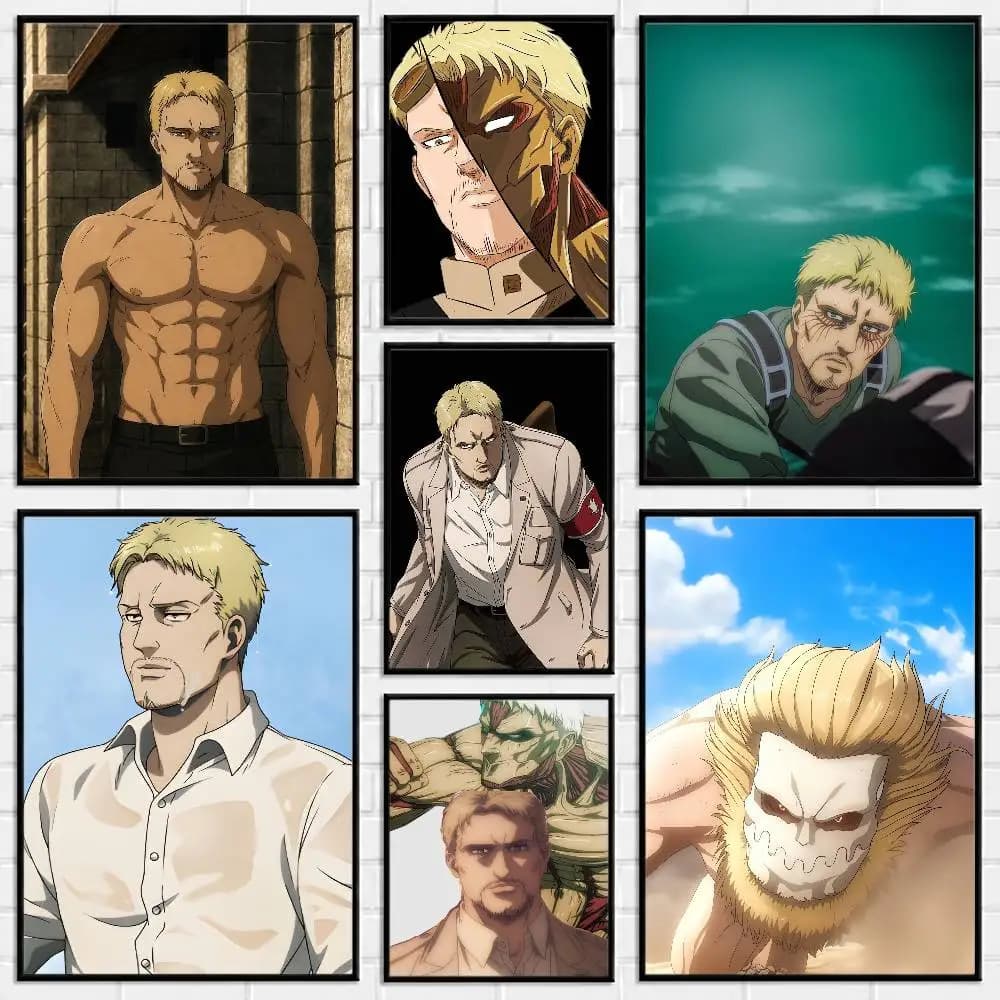 Attack on Titan Reiner Braun Poster Versatile HD Waterproof Wall Art Self-Adhesive Decor for Any Space Ideal Gift