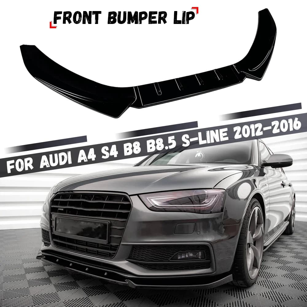 For Audi A4 S4 B8 B8.5 S-line 2012-2016 Front Bumper Lip Splitter Diffuser BodyKit Spoiler Bumper Auto Part Tuning