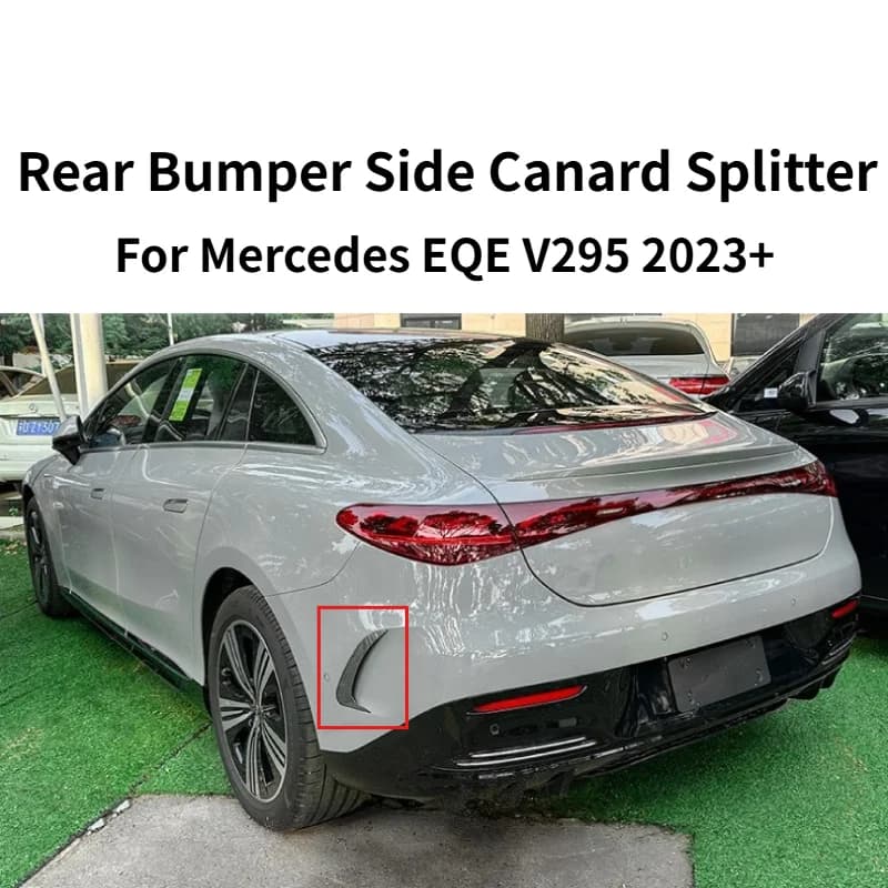 Rear Bumper Side Canard Splitter Fits Mercedes EQE V295 AMG Line 2023+ Rear Vent Trim Exterior Modified Auto Accessories Parts