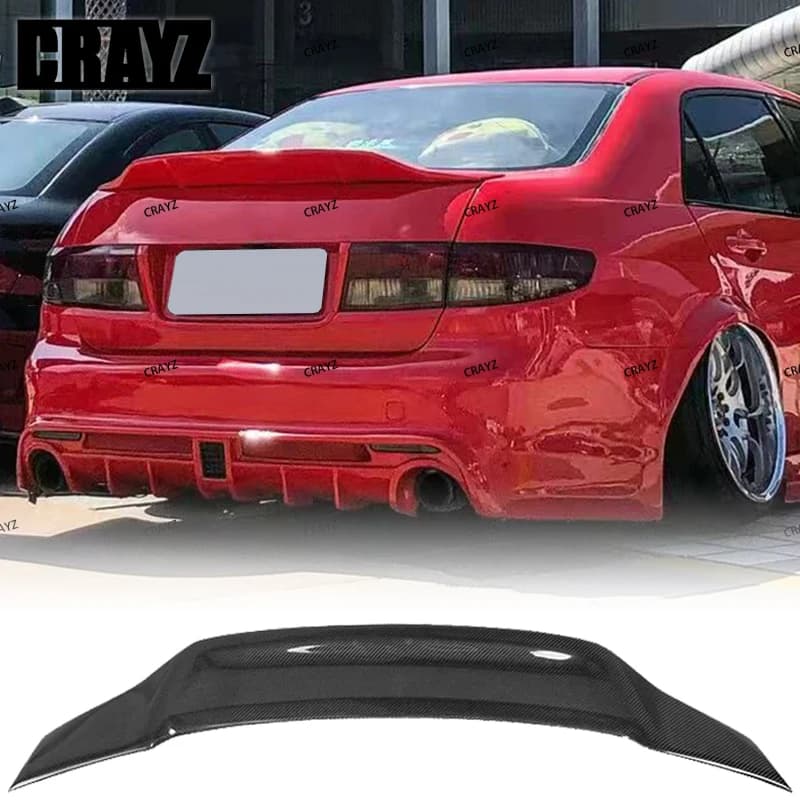 Rear Spoiler For Honda Accord 7th 2003 2004 2005 2006 2007 Car Rear Wing Rear Boot Trunk Lip Real Carbon Fiber Spoiler R Styling