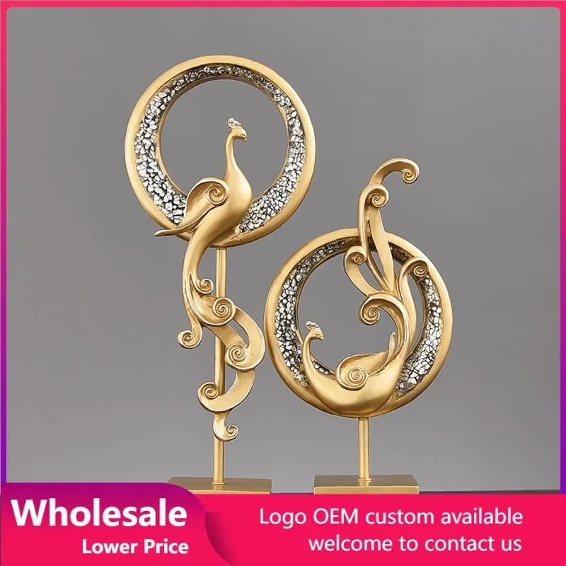 Creative Home Decoration Crafts Phoenix Chinese Desktop Ornaments Figurines Livingroom Office Hotel Hall Shop Decor Gift