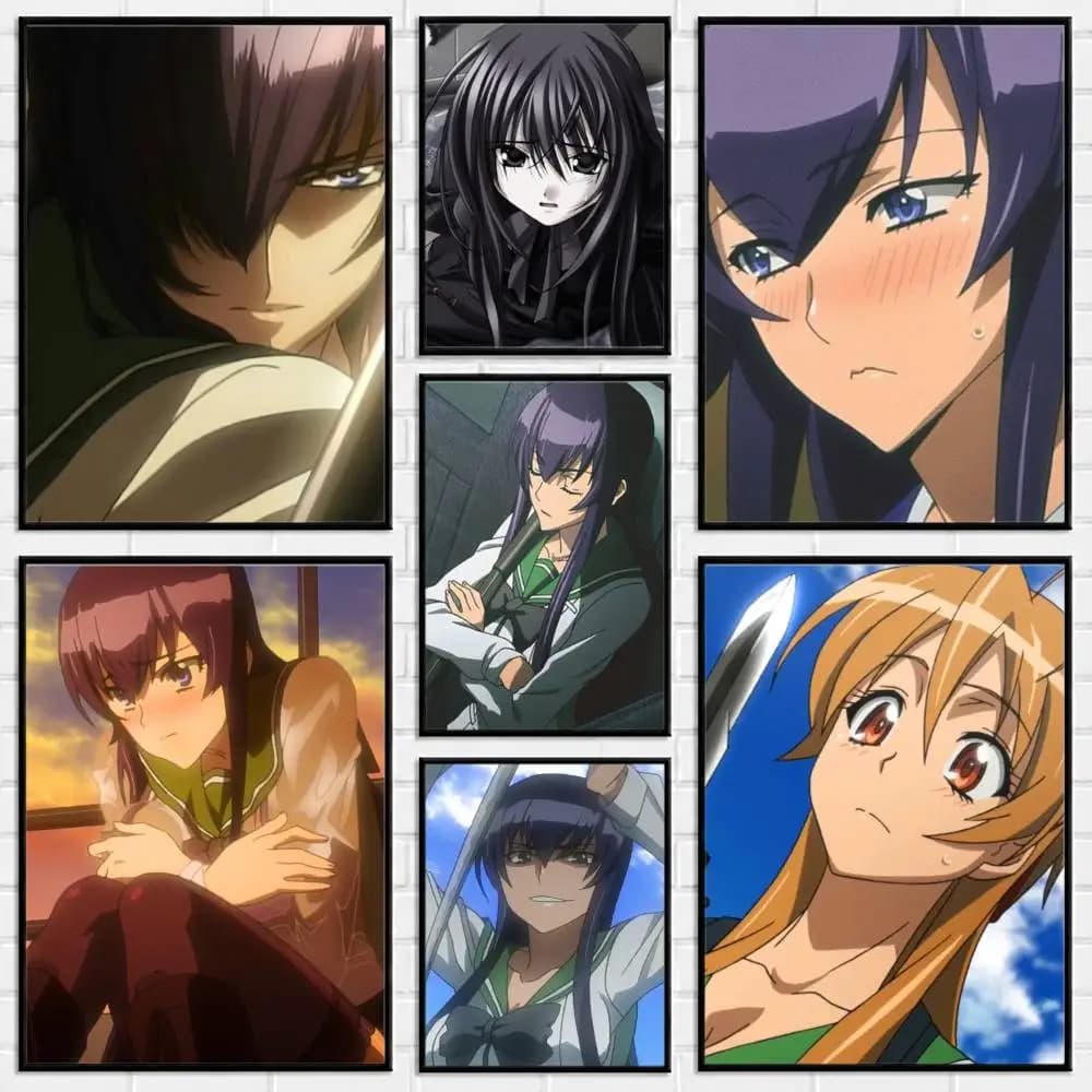 Saeko Busujima Highschool of the Dead Poster Versatile HD Waterproof Wall Art Self-Adhesive Decor for Any Space Ideal Gift
