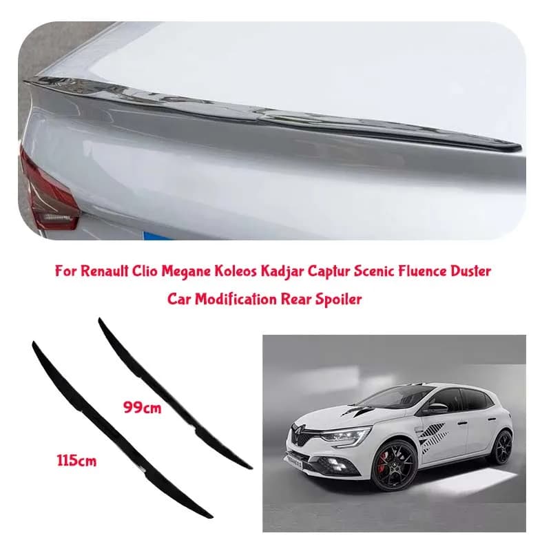 For Renault PVC Material Car Special Tail Wing Punch-Free Integrated Paste Auto Spoiler car wing