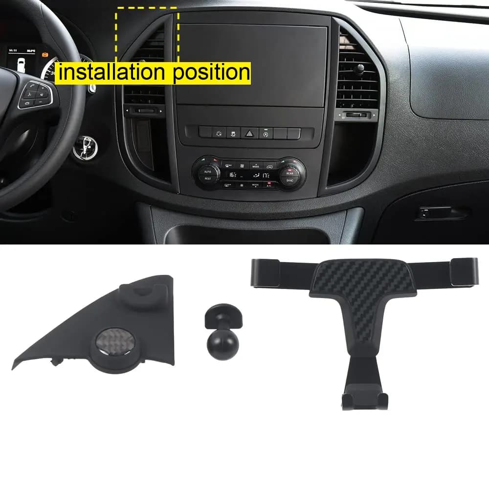 for Mercedes-Benz Vito W447 2015-2022 Air Vent Mount Clip Mobile Phone Holder Smartphone Bracket 1 Set