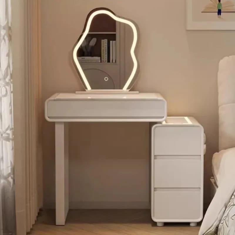 Large Makeup Bedside Tables Dressing Table Vintage Mirror Dressing Table Corner Wood Tocadores De Maquillaje Mirrored Furniture