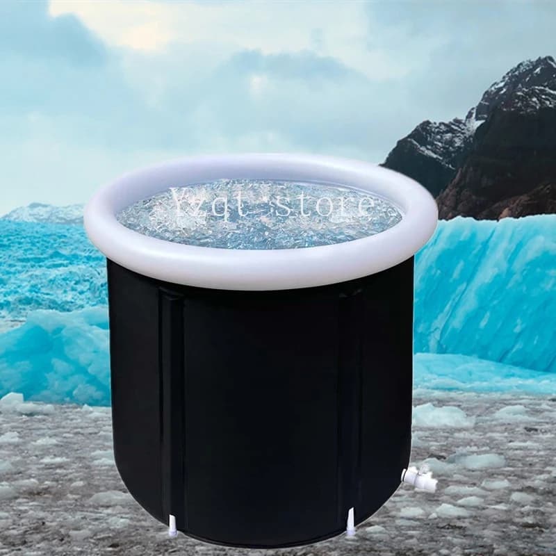 Cross-Border Folding Ice Bucket Challenge Adult Thickened Portable Bath Bucket Family Bath Sports Fitness Rehabilitation Bath