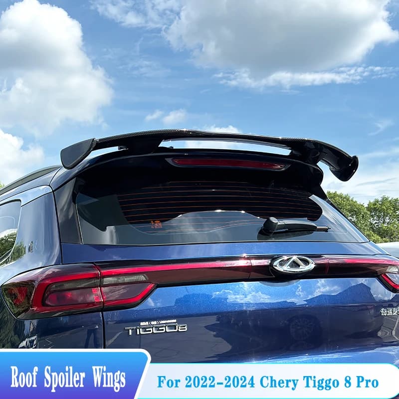 For 2022-2024 Chery Tiggo 8 Pro Rear Trunk Spoiler Roof Spoiler Wings ABS Material Car Exterior Tuning Trim Body Kit Accessories