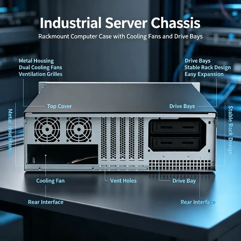 3U 400mm Short Depth Rack Mount Chassis Compact  Housing For Industrial Control Network Server Hardware Assembly Installation