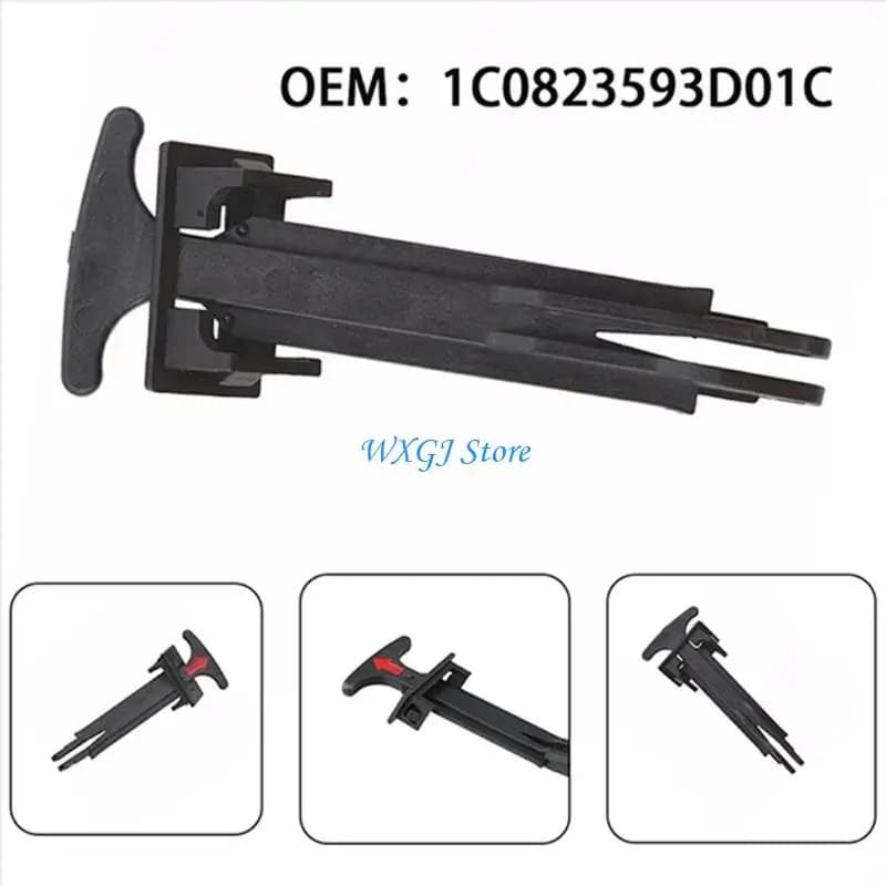 37JE Hood Latches Release Handle 1C0823593D Component for Locking and Rapid Engine Access in Automotive Settings