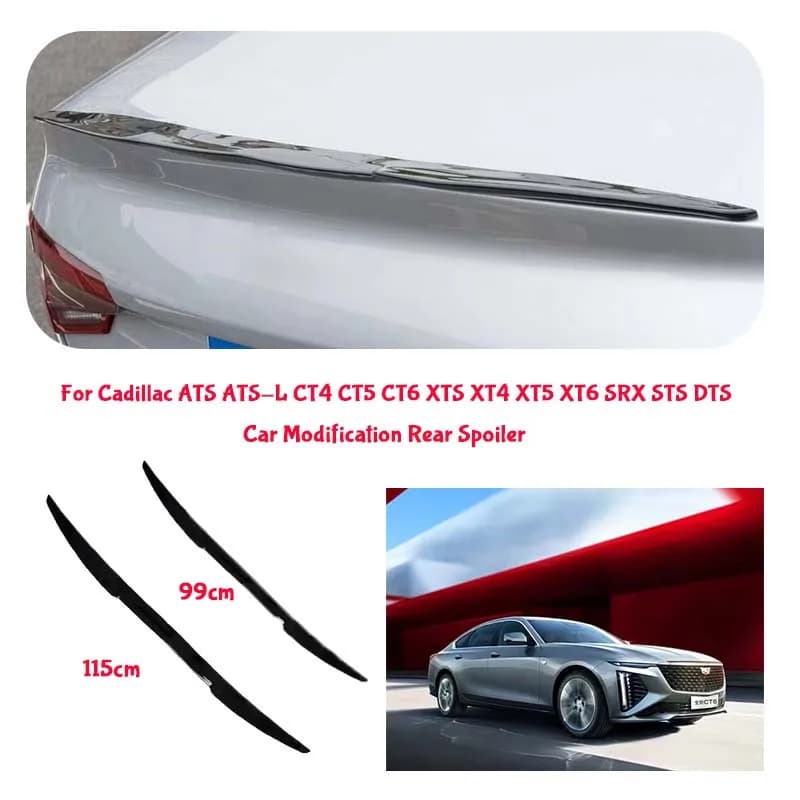 For Cadillac PVC Material Car Special Tail Wing Punch-Free Integrated Paste Auto Spoiler car wing