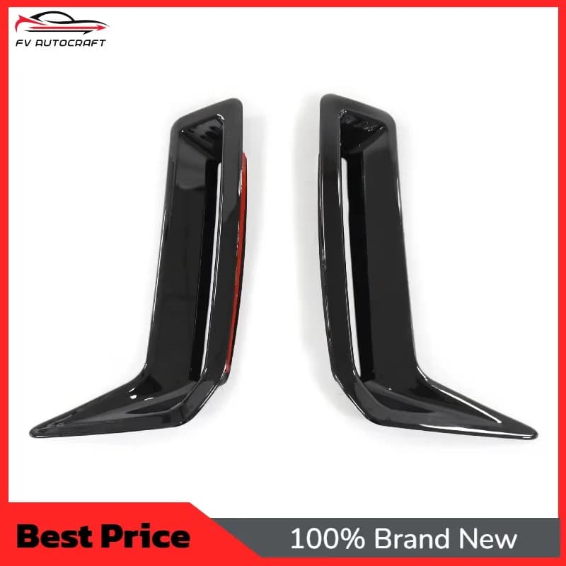 【2026】Fog Lamp Bezel With Fang Highlights New For BMW X5L Black Air Vents Modification Auto Parts