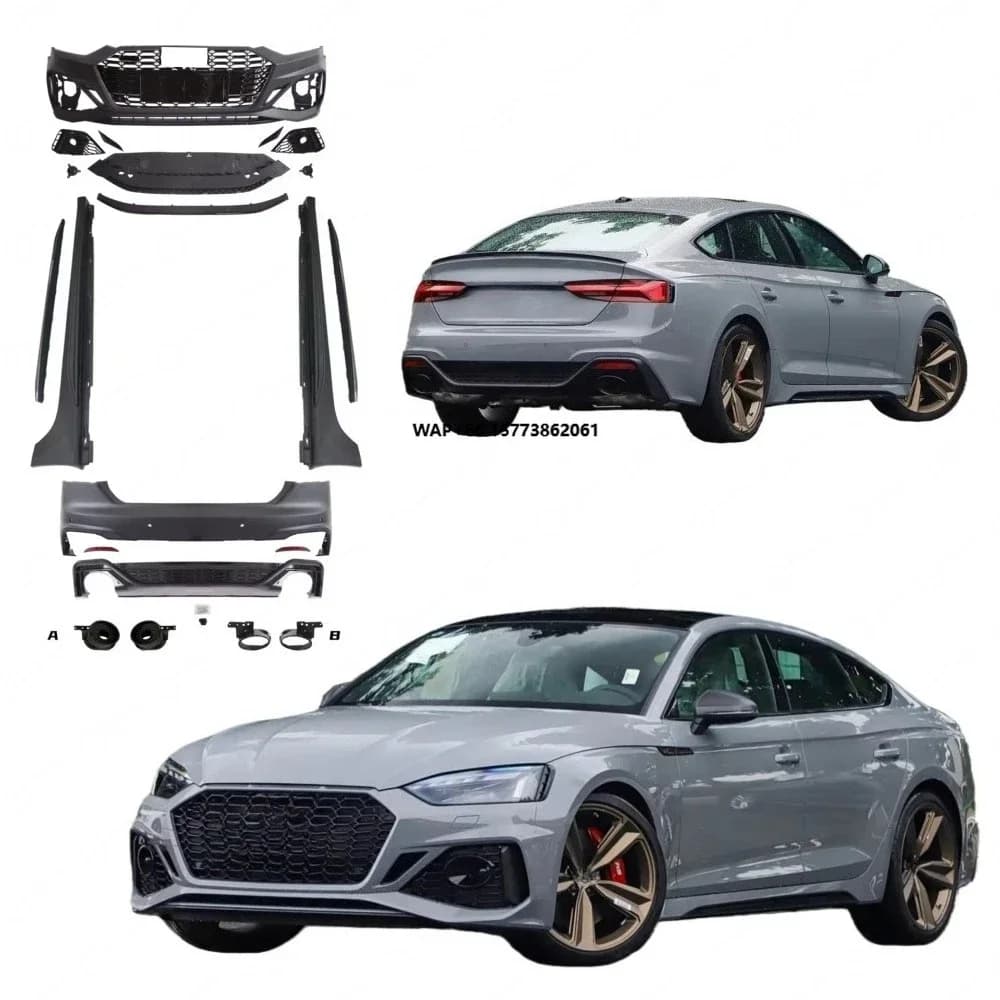 Automobile Car Bumpers Conversion BodyKit for  A5 2020+ Facelift to RS5 Appearance BodyKit With Front Bumper