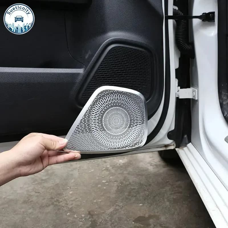 Interior Car Accessories For Mercedes Benz B Class GLB W247 X247 2020-25 Aluminum Alloy Silver Car Door Speaker Panel Cover Trim