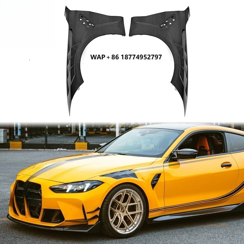 Dry Carbon Fiber AE Style Front Mudguard  G80 G81 M3 G82 G83 M4 Side Fender Vent Trim Set Wheel Arche Auto Parts