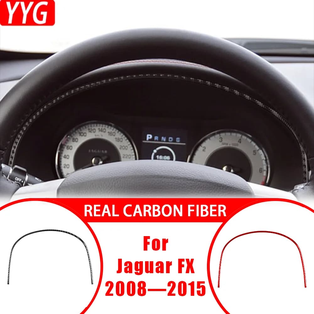 Carbon Fiber Dashboard Speedometer Strip Decals Cover Modified Trim Sticker Car Interior Accessories For Jaguar XF 2008—2015