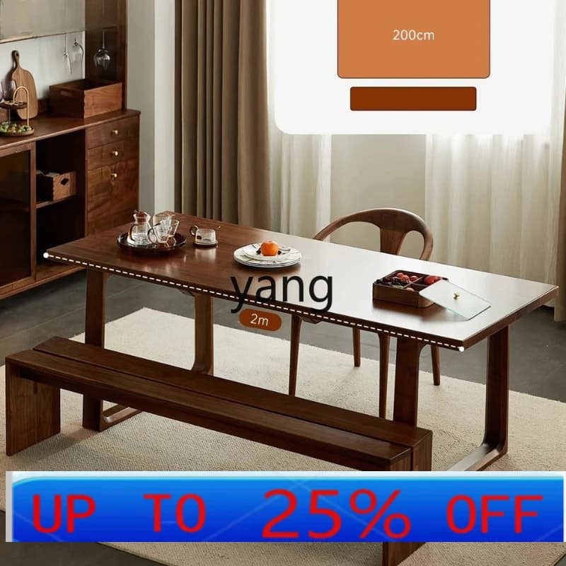 LH  solid wood dining table all solid wood household dining table living room large work table