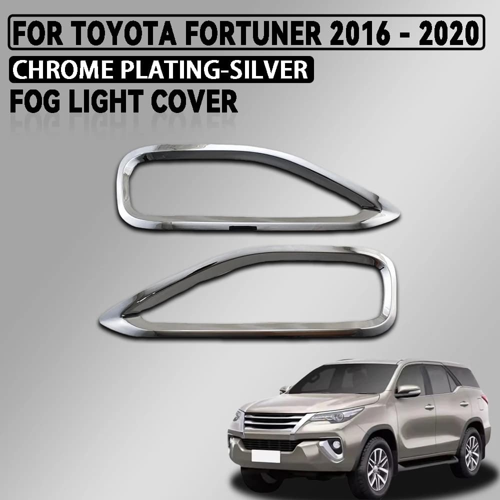 Abs Chrome Plated Silver Car Rear Fog Light Cover Trim For Toyota Fortuner 2016 - 2020 Car Accessories Exterior Decorate