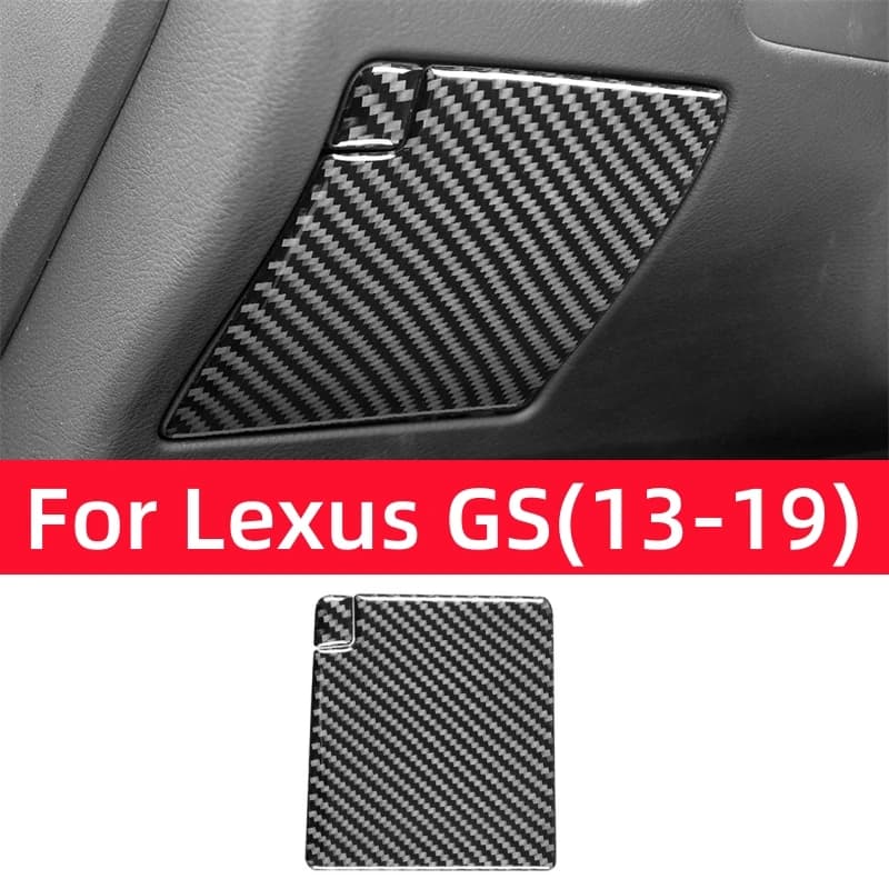 For Lexus GS 2013-2019 Car Interior Accessories Carbon Fiber Driving Position Storage Box Trim Cover Decoration Frame Stickers