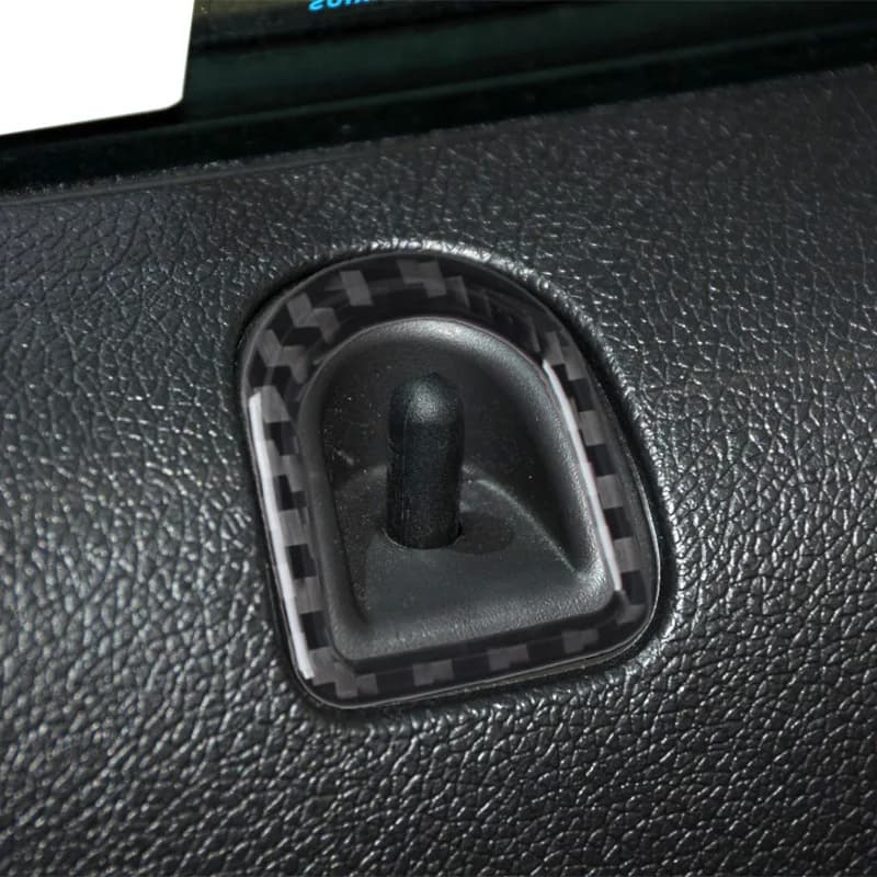For 09-13 Ford Old Mustang Interior Modification Real Carbon Fiber Door Lock Button Decorative Sticker Auto Parts