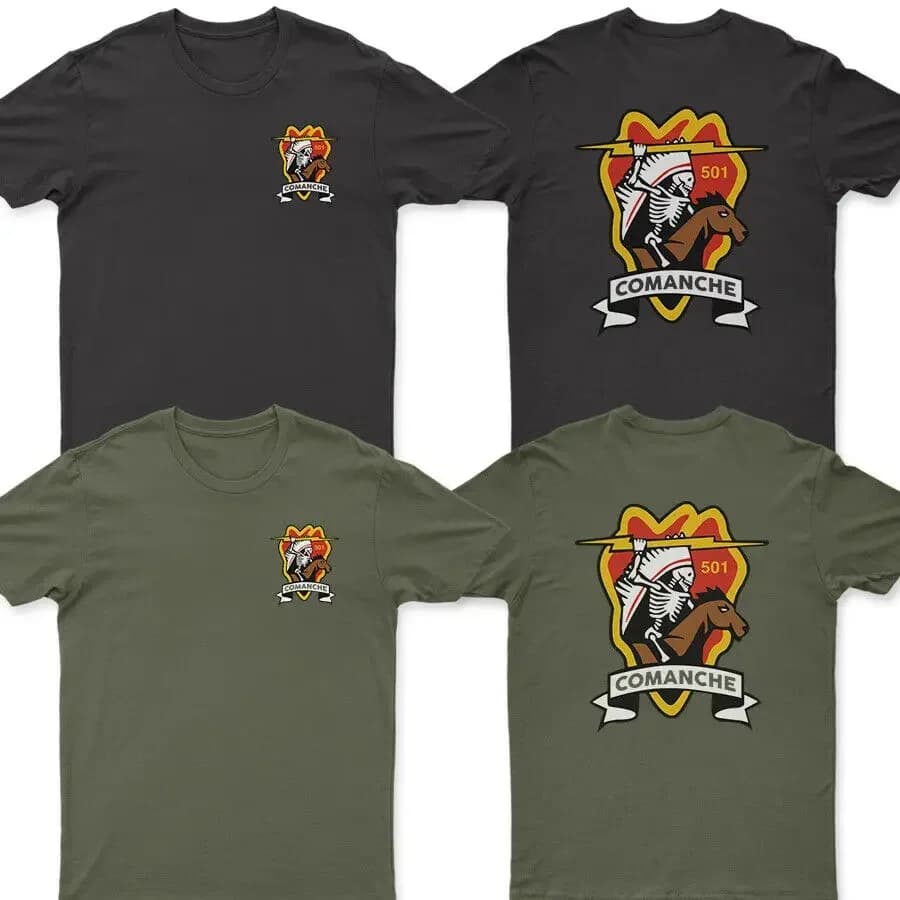 Comanche 501st Airborne Arctic Paratrooper Ranger T-Shirt 100% Cotton O-Neck Short Sleeve Summer Casual Mens T-shirt Streetwear