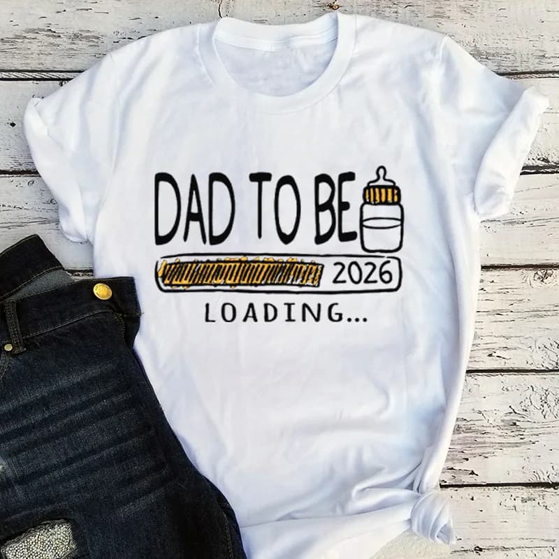 Becoming A Dad 2026 Shirt Becoming A Dad T-Shirt Gift for New Dad Pregnancy Announcement Tee Men Clothing
