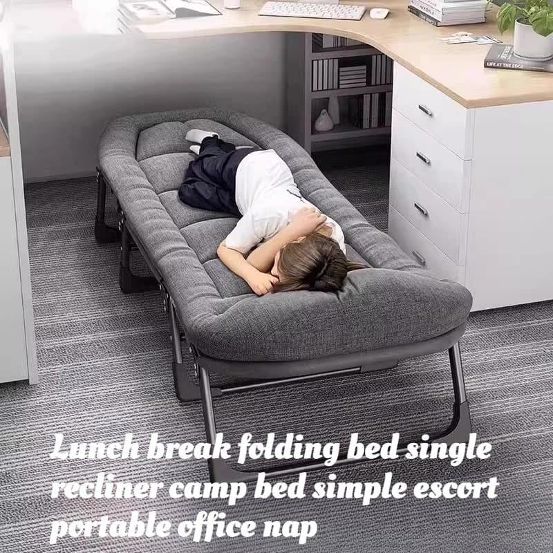 Foldable Folding Bed For Adults Portable Single Bed With Mattress Camping Sofa Bed Office Sleeping Couch Lounge Chair Murphy