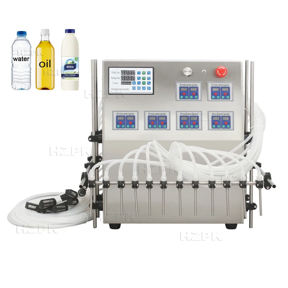 Semi Automatic Diaphragm Numerical Control 12 Head Liquid Filling Machine